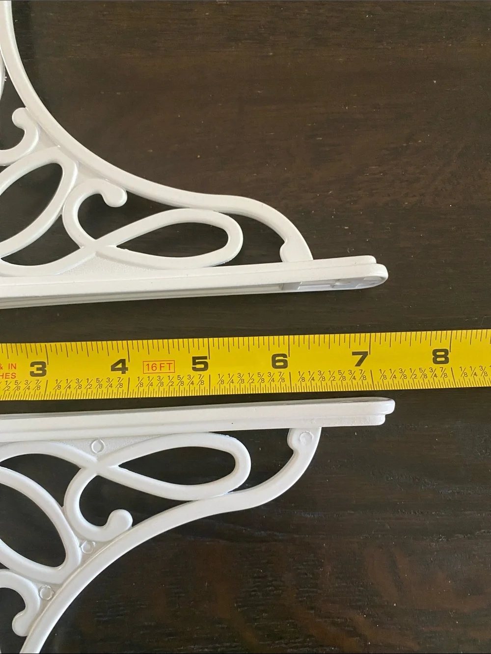 White Decorative Wall Bracket Pair - Unbranded
